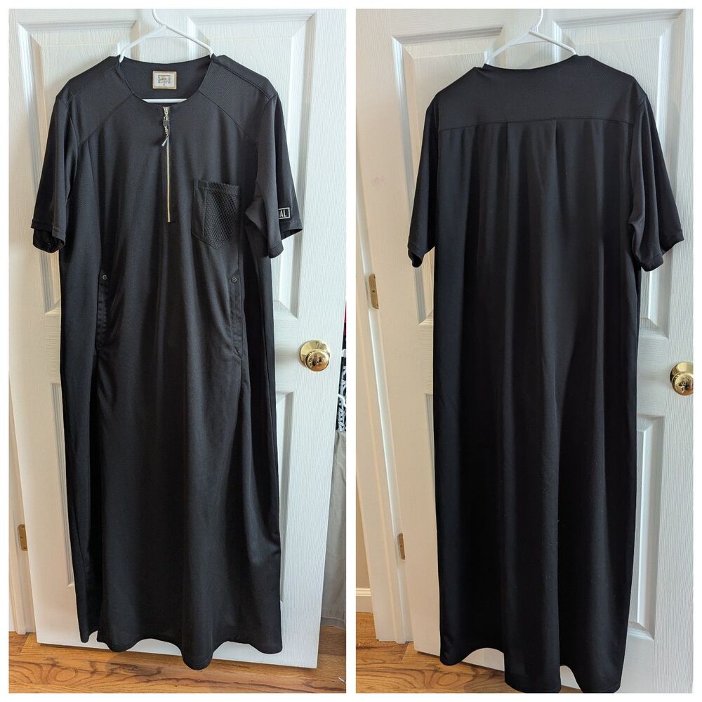 Alaseel Size‎ 60 Black Thobe Premium Quality Robe Pull Over Garment